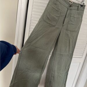 Women’s Olive Green Linen Pants